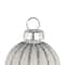 Glitter Striped White Glass Christmas Ornament with Place Card Holders, 6 ct.